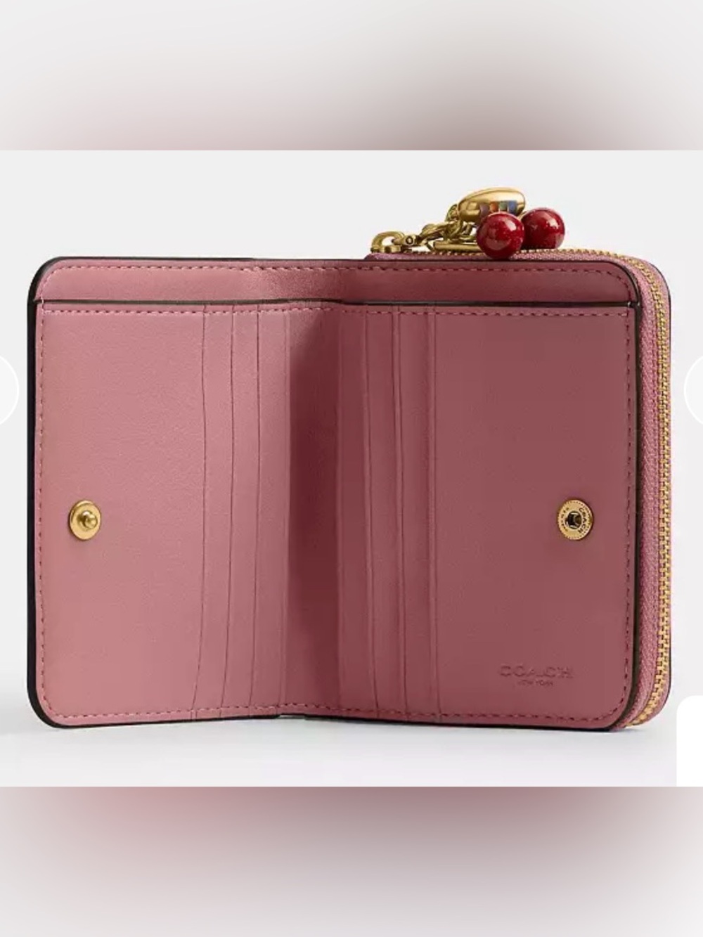 Coach Essential Billfold wallet in Peony - Picture 2 of 8